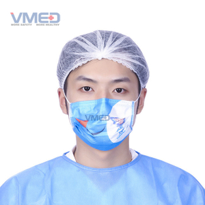 Одноразовая печатная хирургическая защитная маска для лица